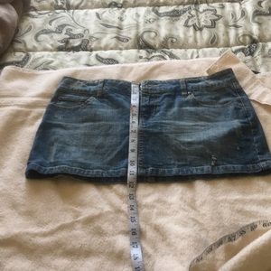 Denim mini skirt